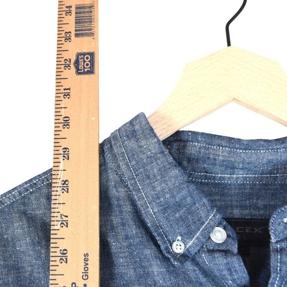 SpaceX Chambray Denim Button-Up Shirt L Long Sleeve Workwear - Picture 5 of 6